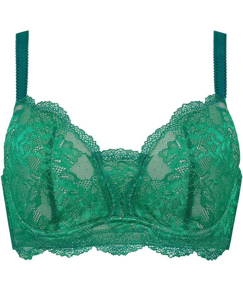 Wing Lesiage Smaller Plus Sizes PB1001 GR E75 Wing/Wacoal Bra, Bra, (D-H Cup), 3/4 Cup,