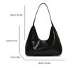 Anti-Splash Water Underarm Bag Solid Color PU Leather Shoulder Bag Soft Women Hobo Bag  Girls
