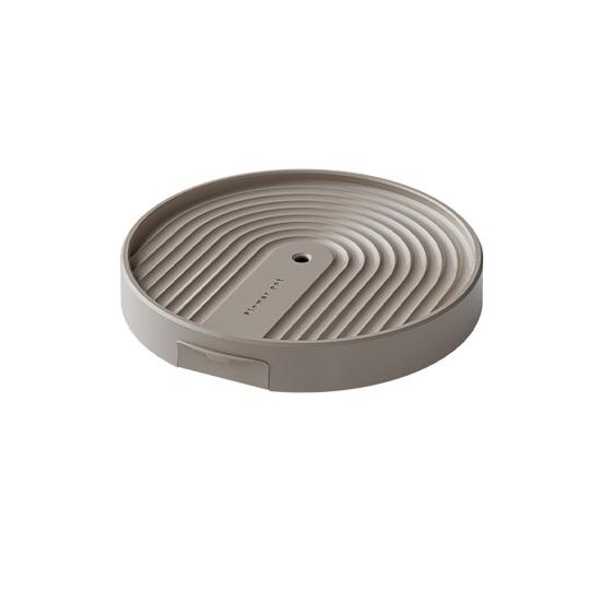 

Rolling Plant Caddy Round Planter Tray with Hidden Drain Reservoir Plant Pot Tray with Brake Wheels for Indoor Outdoor Use XS хаки