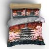Pagoda and cherry blossoms. Bedding sets Duvet cover sets Duvet covers Pillowcases(1 * Duvet Cover 2 * Pillowcases, without duvet insert)