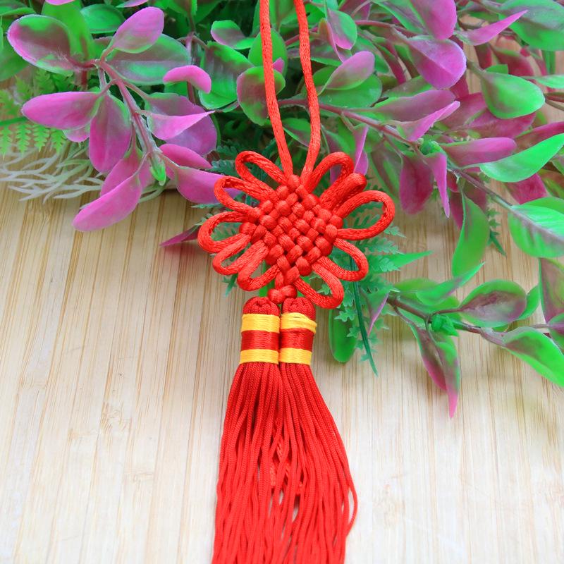 

Счастливого года Змеи Праздник Весны Бонсай Декор с двойной кисточкой и китайским узлом-подвеской