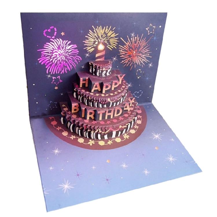 Birthday Card with Light and Music With Envelope Musical Happy Birthday Card for Women Men Husband Wife Children