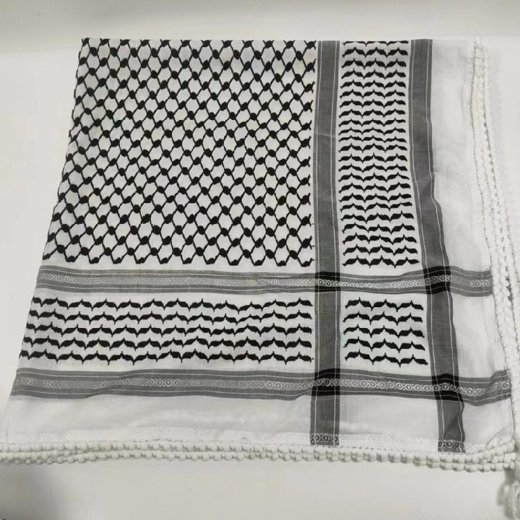 Multi Purpose Jacquard Pattern Kerchief Teens Keffiyeh Headscarf Religious Scarf