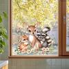 Static Cling Window Stickers Cartoon Animals Butterflies Flowers Removable No Glue Glass Door Shop Window Home Decor