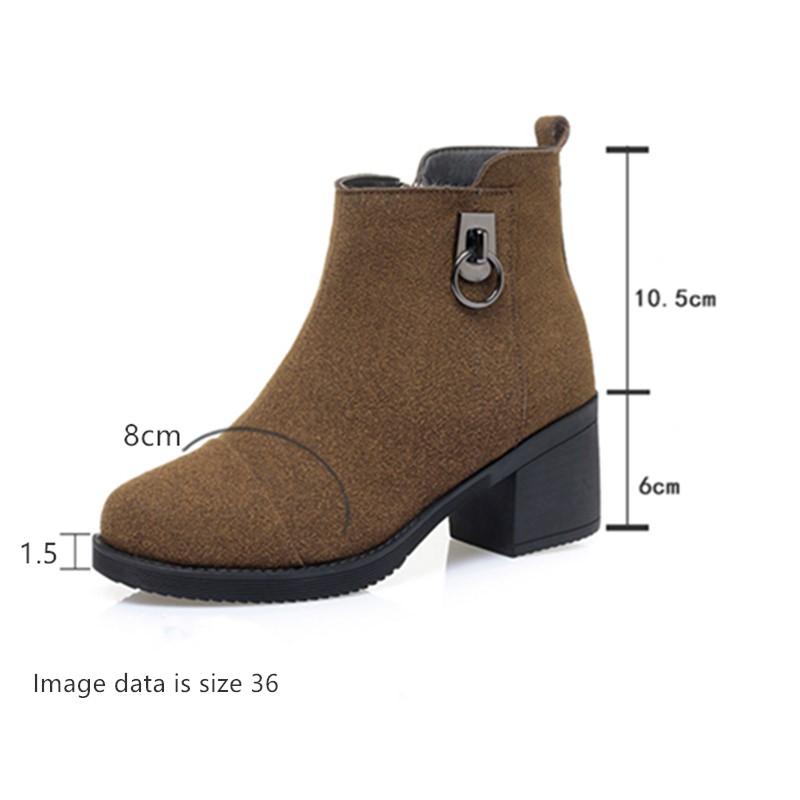 Fashion AIYUQI Women Ankle Boots 2025 New Winter Genuine Leather Wool Boots Women Large Size High Heels Warm Fashion Boots Ladies