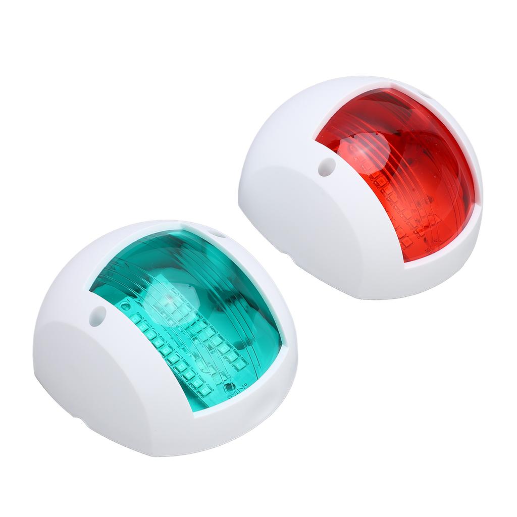 2 Stück Marineboot Yacht Signal Leuchte LED Navigations Buglampe Rot Grün Schiff Bordlicht für Segeln 12V‑24V 3W