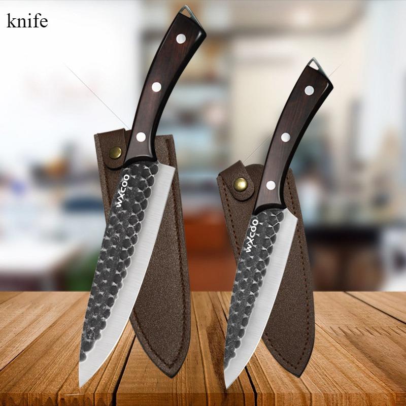 Professional Kitchen Knives Cooking Bread Knife Steak Knife Family Dinner Knife Wooden Kitchen Sharp Stainless Steel Cutting Knife