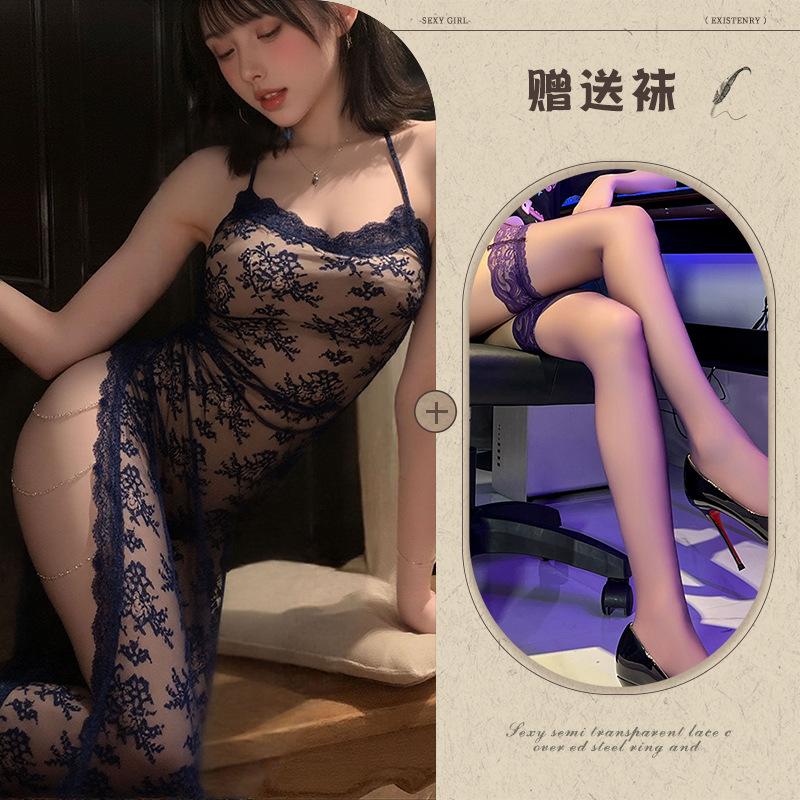Sexy lace suspender skirt pure desire suit seduction uniform qqny pajamas sexy underwear