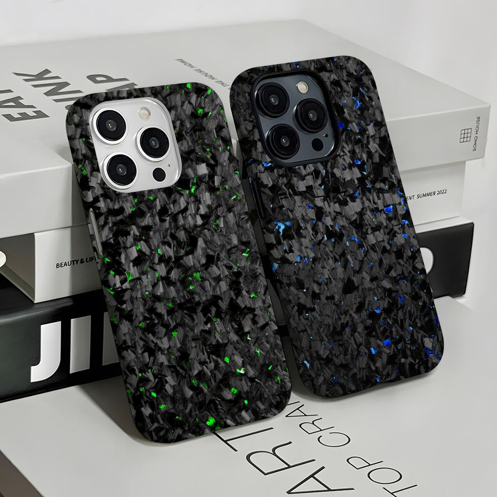 Carbon Fiber Pattern Painting Phone Case Hard PC For IPhone 16Promax 16 15 14 13 12 11 Pro Max Plus Glossy HD Cover
