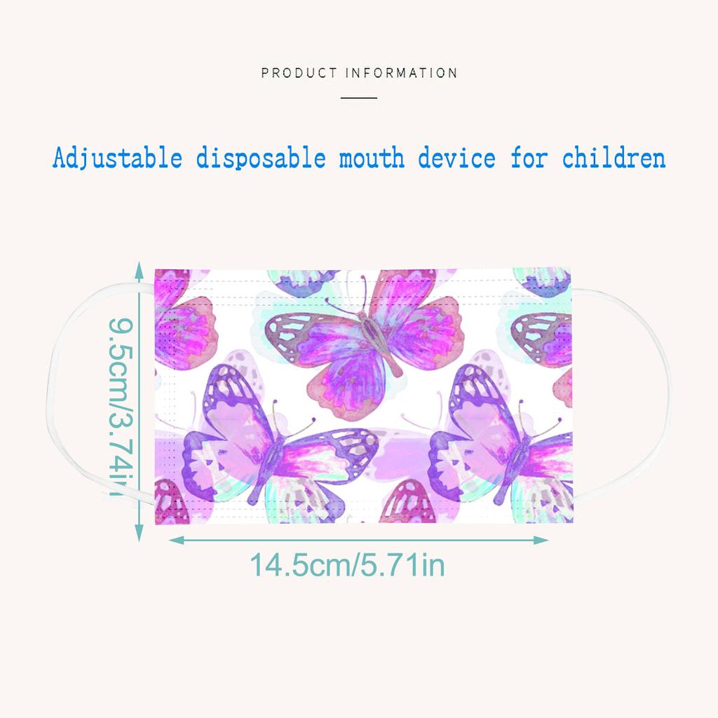 10PC Children's Tie-dyed Disposable Industrial Three Layer Face Mask