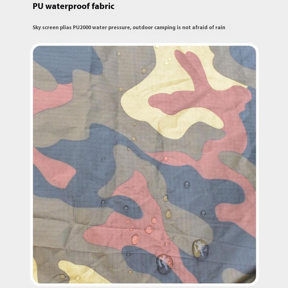 3x5m Outdoor Camouflage Tarp Camping Shelter Sun Shade 210T Waterproof Tent Canopy