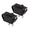 2PCS Rocker Switch 2 Positions Single Control PA66 16A 125 250V for Instruments Automobiles Ships