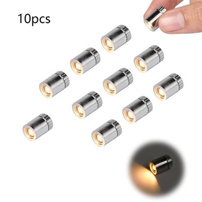 10ks 1,5 x 1 cm Mikro Mini LED světla pro dekoraci domečků pro panenky Teplé bílé světlo