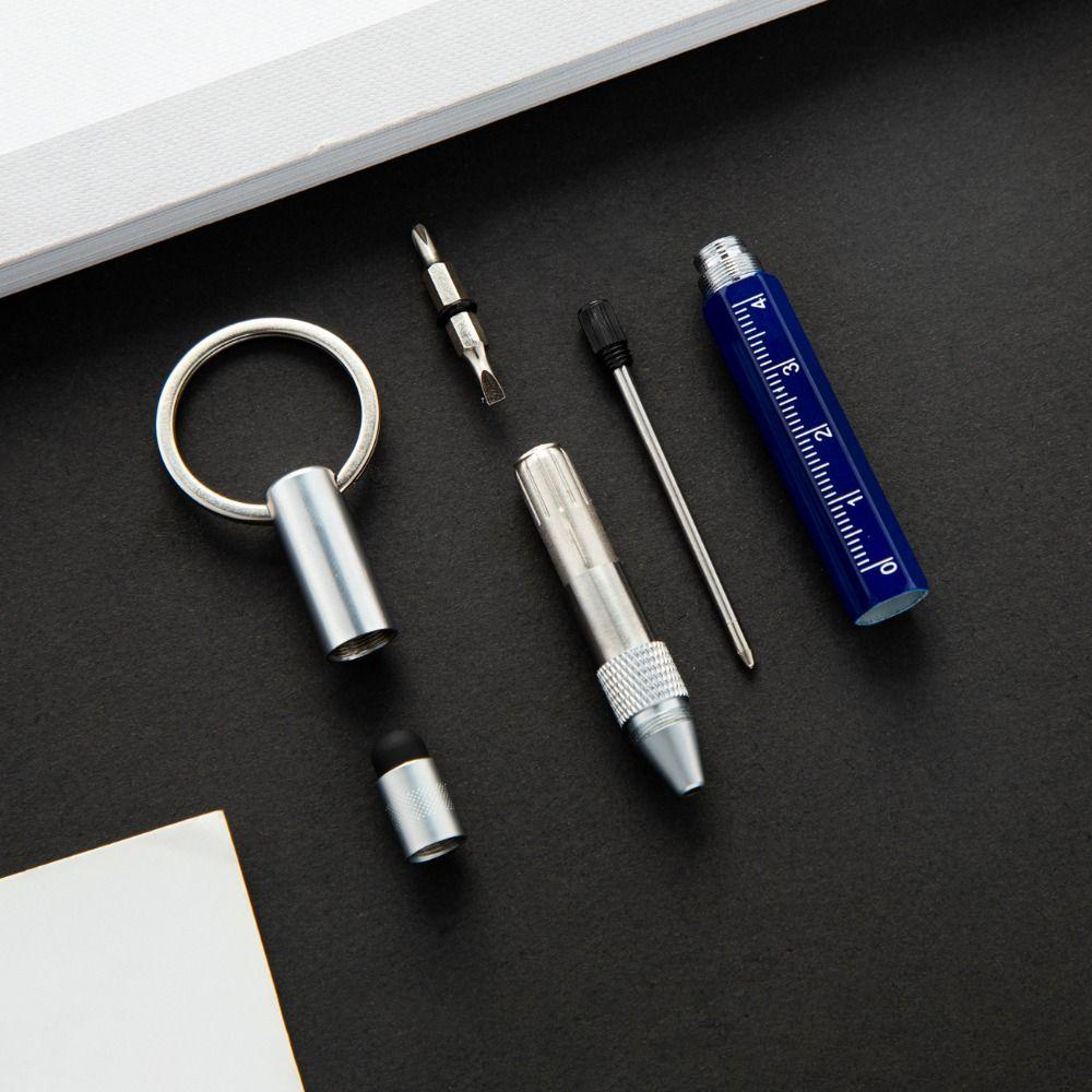 Metal Ballpoint Pen Short Style Capacitive Pen Multi Functional Multitool Pen  Construction Tools