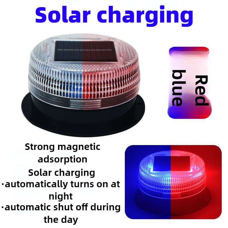 Waterproof Solar LED Flashing Light Car Roof Emergency Beacon for Night Road Traffic Warning