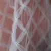 Square Lace Net Fabric Transparent Netting 3D Embroidery DIY Wedding Dress Formal Dress Stage Costume Accessories