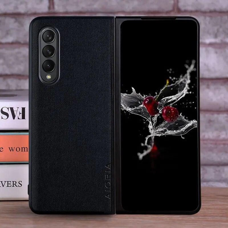 Case for Samsung Galaxy Z Fold 6 Coque Luxury Textile Leather Cover Funda for Samsung Galaxy Z Fold 6 Case Capa