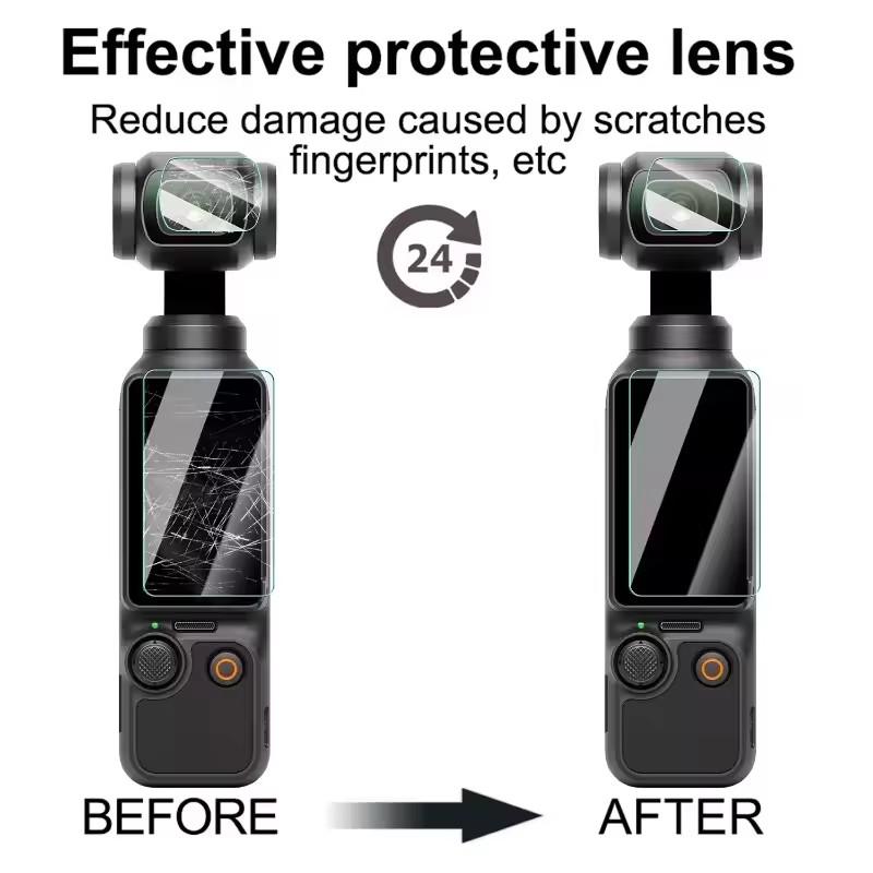 Tempered Glass Flim for DJI OSMO Pocket 3 Screen Protector Anti-Scratch Lens Film Protective Cover for DJI Pocket 3 Accessories
