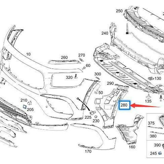Vordere Stoßstangen-Innenhalterung für Mercedes-Benz GLB X247 (2478856900, 2478857000)