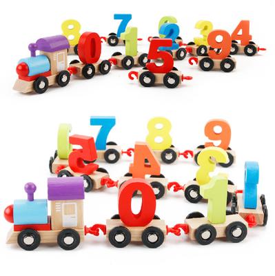 Digitale Holzeisenbahn für Kinder – Bausatz für die frühe Kindheit – Lernspielzeug aus Holz – Spielzeugauto