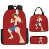 ONE PIECE one piece zaino scolastico zaino Luffy Studenti della scuola primaria e secondaria Zaino di grande capacità Borsa per il pranzo per bambini
