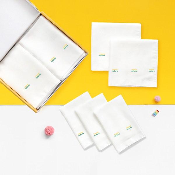 Moms Nature Newborn Bamboo Relief Gauze Näsduk Signature Gauze 10p + Signature Relief 10p Set, koreanska babyprodukter