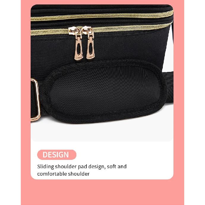 3 Layer Nail Polish Storage Bag Cosmetic Bag Portable Handbag for Women Travel Essential Oil Bag Nail Care Tool Storage Box