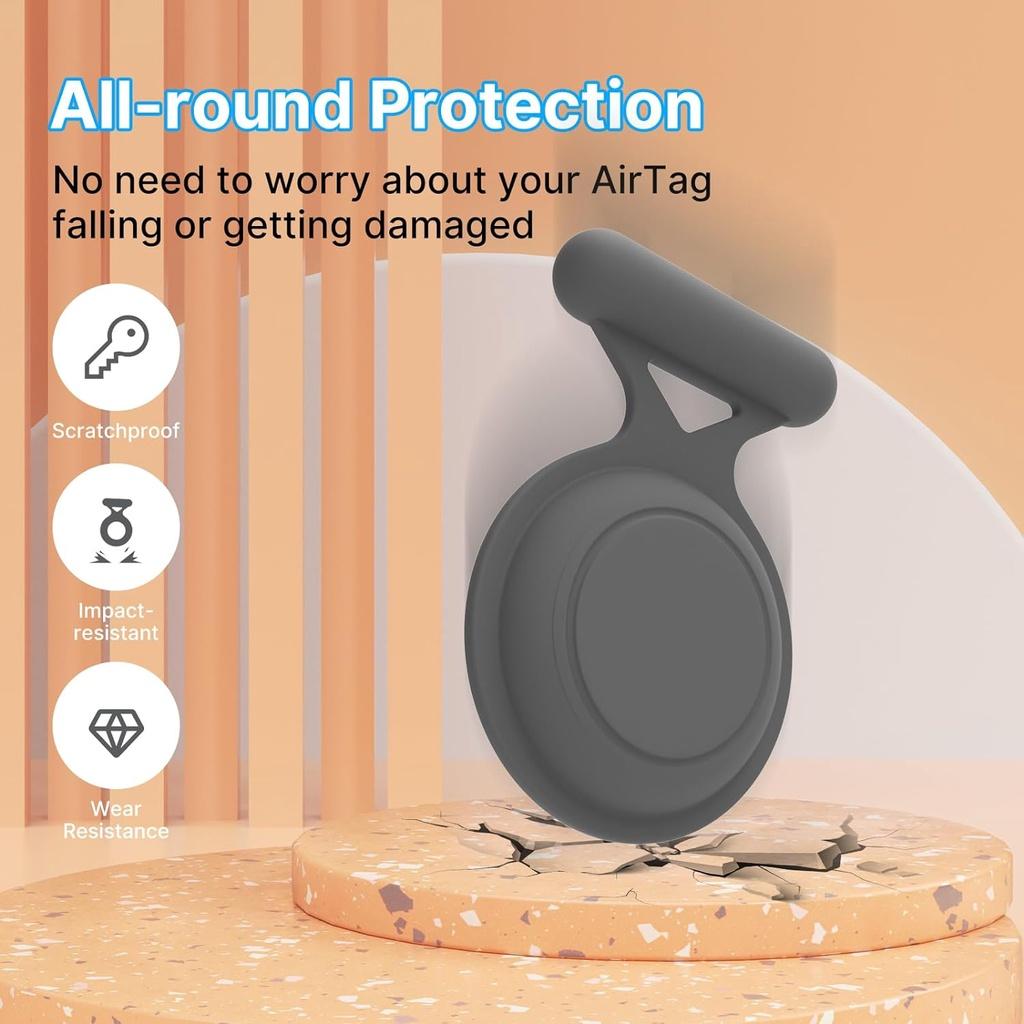 4pz Porta per Airtag, Diametro 3,6 cm Custodia Silicone per Localizzatore GPS con Perno Nascosto All'Interno per Vestiti Scarpe Borse Zaini Accessori per Bambini Anziani