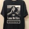 Lana Del Rey Graphic New Unisex TShirt Unisex ONeck 100 Cotton Short Sleeve Y2k Oversized Fashion Popular Vintage Tee Fans Gifts