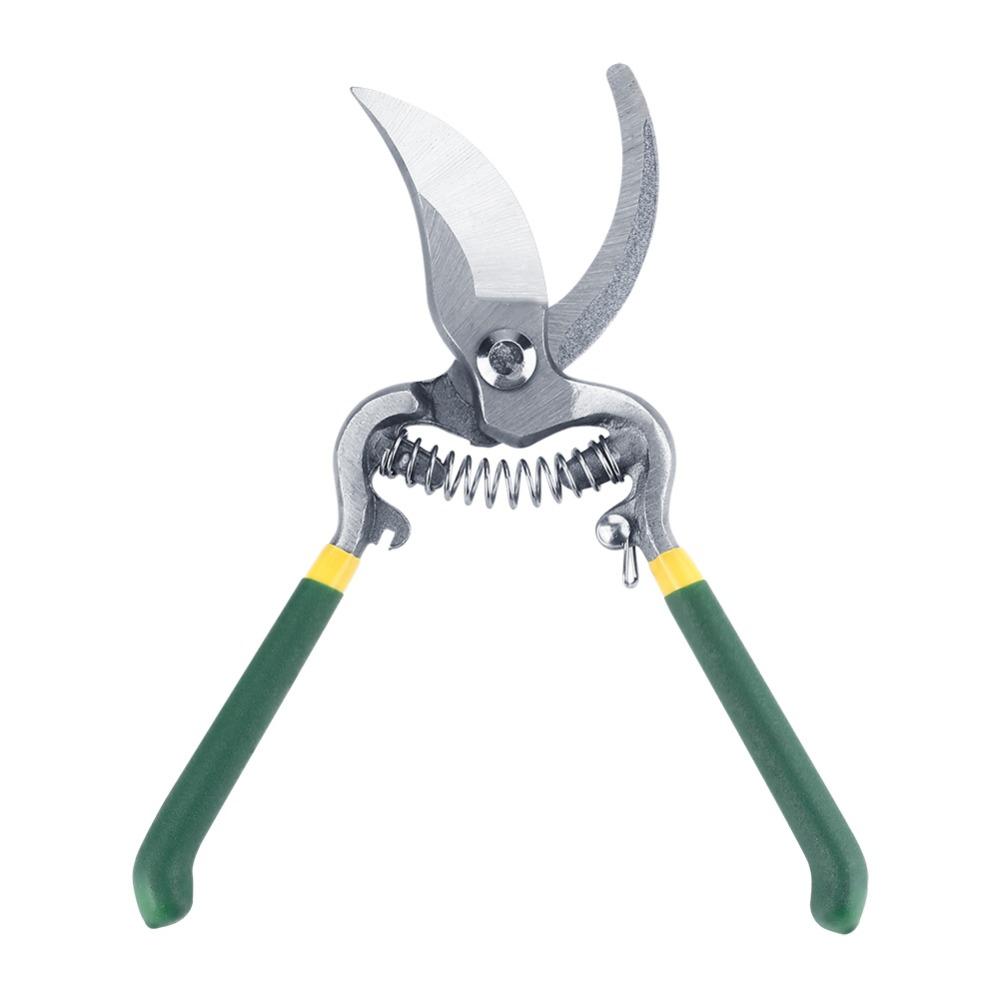 High Carbon Steel Pruning Shears Black and Green Bypass Pruners Fruit Tree Maintenance