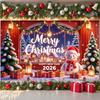 New Year Display Snowman Figure Yuletide Display Winter Holiday Background Festive Lights Happy New Year Display For Indoor New