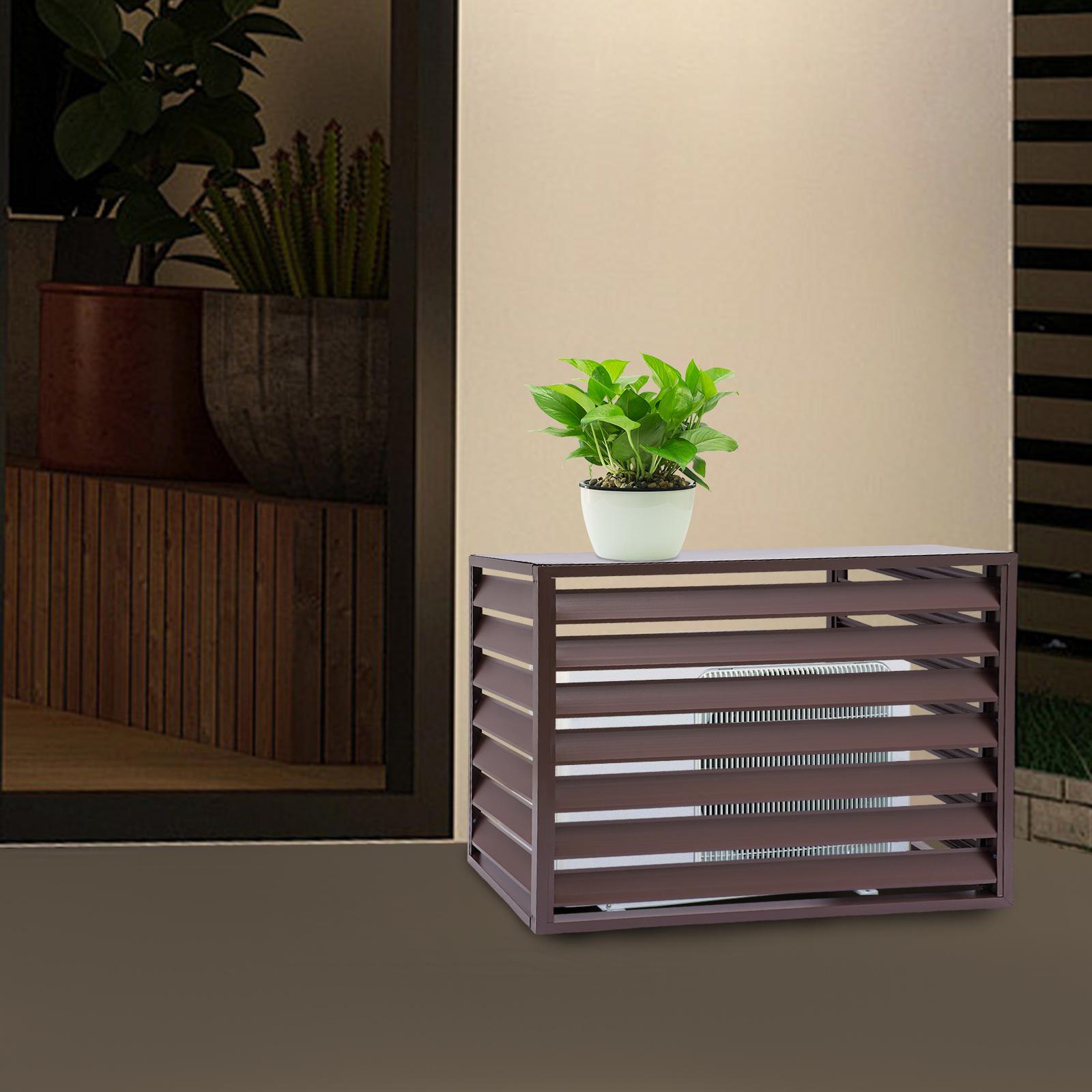 

Coffee Colored Outdoor Fence Suitable for 2-3P Air Conditioning, Yard Garbage Bin Decor, Metal Independent Privacy Screen Fence кофейный