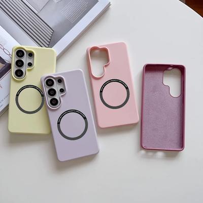 Fashion Soft Touch Silicone Phone Case For Samsung Galaxy S26 Ultra S25 Plus A57 A37 A17 A56 A36 A26 for Magsafe Anti-drop Cover