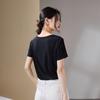 SOFSIL Women's U-Neck Solid Short Sleeve T-Shirt