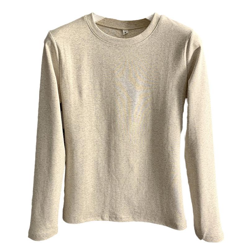 Toamnă Iarnă Culoare Solidă Casual Modă Simplu Versatil Tricou cu Bază Femei Mânecă Lungă Tricou Pulover Top