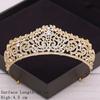 Corona Nuziale Accessori per Capelli Matrimonio d'Oro Strass di Cristallo Tiara e Corone da Sposa Accessorio per Capelli Diadema Ornamento per Capelli