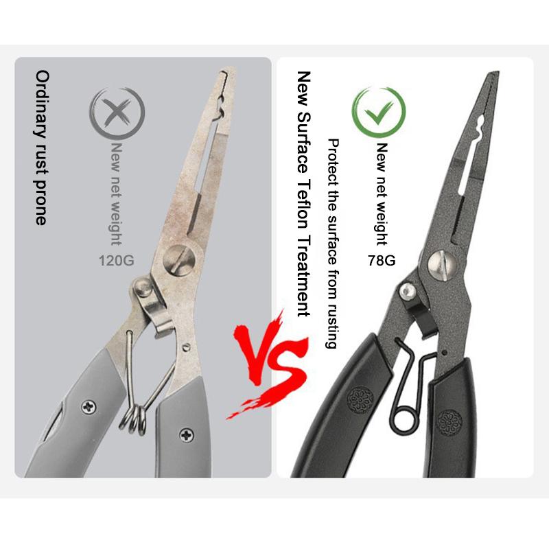 Steel Fishing Line Cutter Accessories Fishing Tool Split Ring Pliers Fishing Pliers Hook Remover Stainless Steel Line Cutter