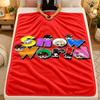 Flannel BlanketSnowman Warm Soft Throw Blanket for Indoor Sofa Bed Living Room Use