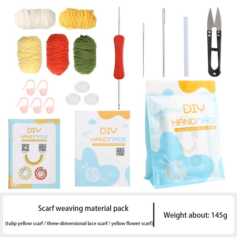 

Ручная вязка ошейник для питомца тюльпан кошка вязаный шарф DIY набор материалов декоративный шарф для маленькой собаки