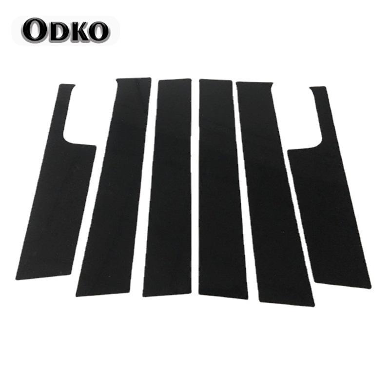 6PCS Polished Pillar Posts  For Jeep Compass 2007 2008 2009 2010 2011 2012 2013 2014 2015 Window Trim Cover