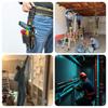 Tool Belt, Nail Pouch, Tool Holder for Electric Drills, Spring-Loaded Opening, 3-Tier Structure, Tool Drop Prevention, Detachable Tool Holder, Waterpr