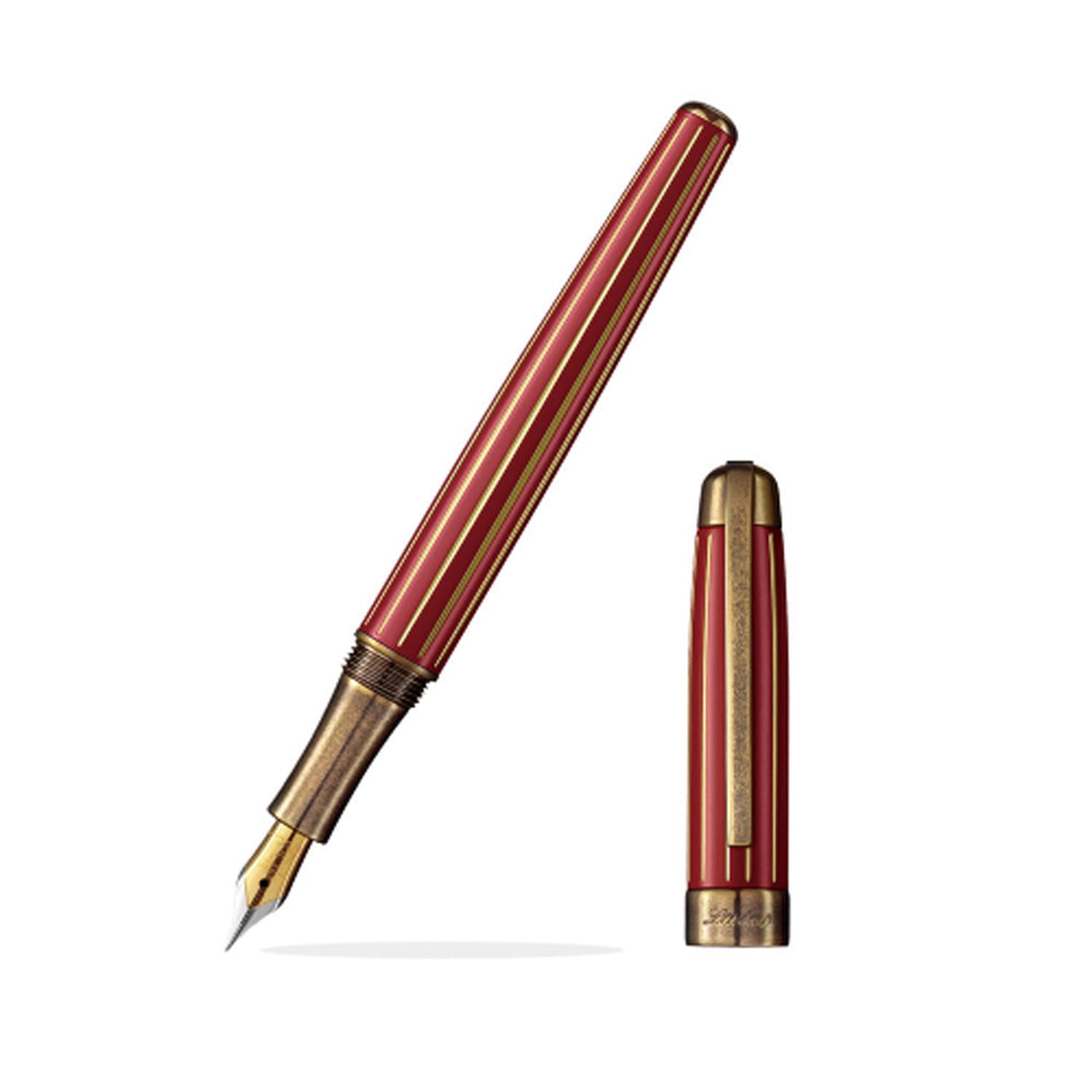 

LABAN Fountain Pen Fine Point F LABAN Antique II Red Gold PF-9191-11REATG