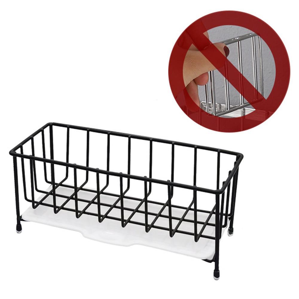 Rustproof Kitchen Sponge Holder Self-draining Drain Rack Organizer Kitchen Sink Rack  Countertop