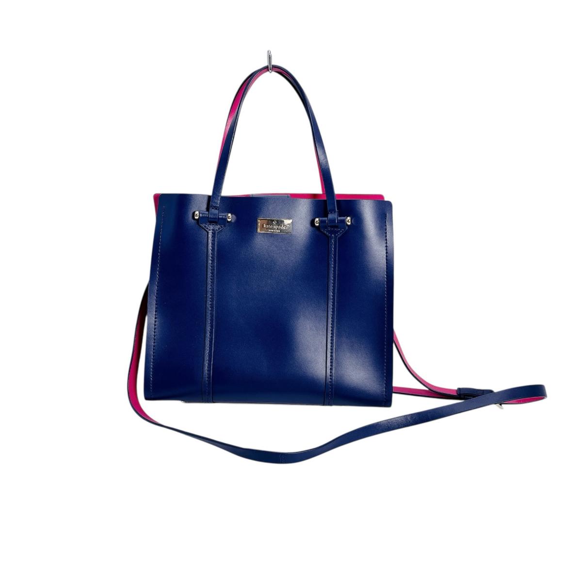 

Kate Spade Small Elodie Arbor Handbag leather Blue x pink Women Used