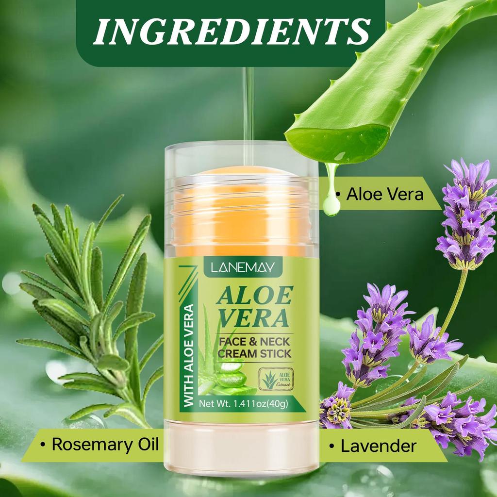 Aloe Vera Face & Neck Cream Stick-Skin Moisture And Nourish-Gentle And Effective For Men And Women, 40g