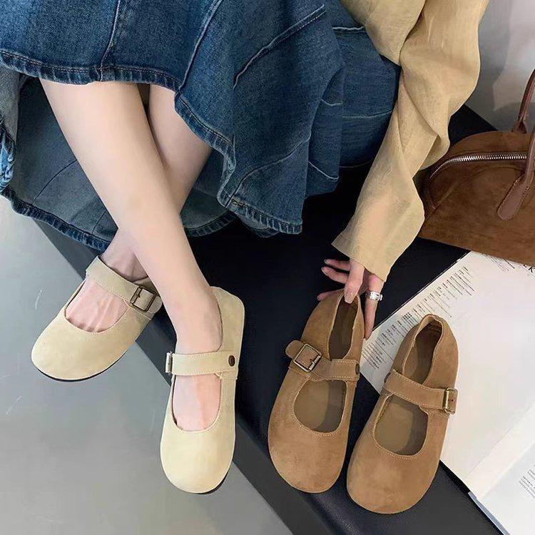 2025 New French Mori Style Women's Round Toe Moccasins - Retro, Versatile, Soft Sole, Non-Slip Fashion Flats