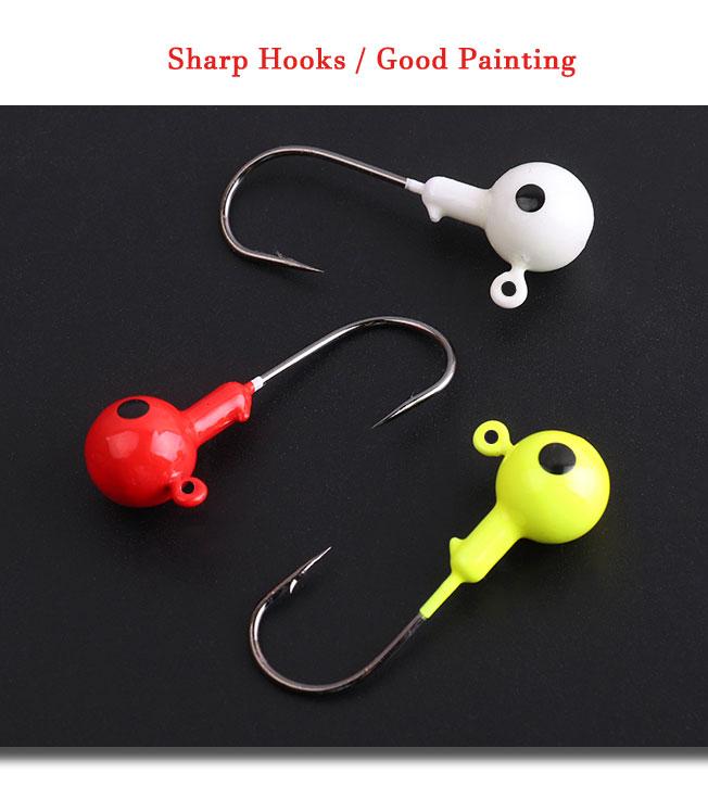 10pcs 3.5g 5g 7g 10g 12g 14g 18g Colorful Fishing Jig Head Hook for Soft Lure Bait Fishing Hook