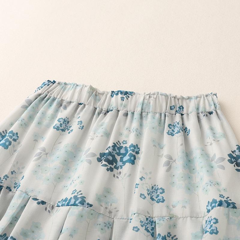 Rock Damen Sommer Lässig Vielseitig Elastisch Hohe Taille Locker Übergröße Dehnbar Baumwolle Kleider
