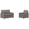 Sofa Set 2 Pcs. Taupe Fabric