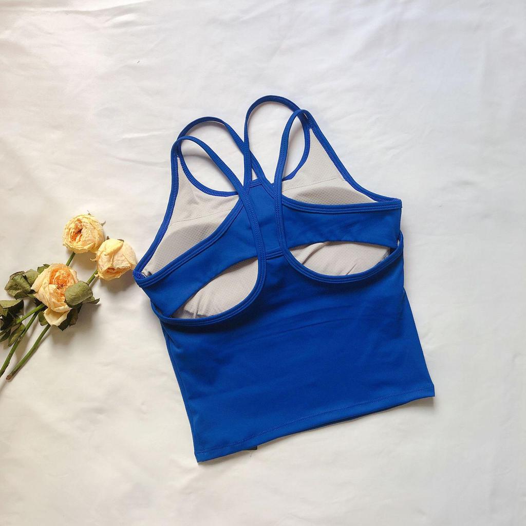 Korean Women's Sports Vest with Chest Pads: Shockproof, High Elasticity, Quick-Dry for Running, Yoga & Dance